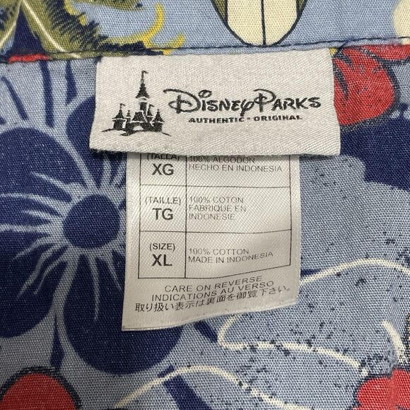 Disney Parks Kids Mickey Mouse Aloha Surf Hawaiian Button Down Shirt Size XL - Picture 9 of 10